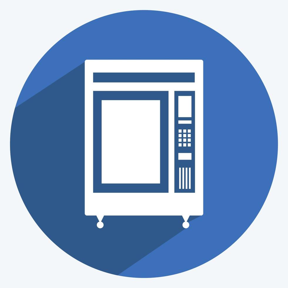 icône de distributeur automatique dans le style branché de grandissime isolé sur fond bleu doux vecteur
