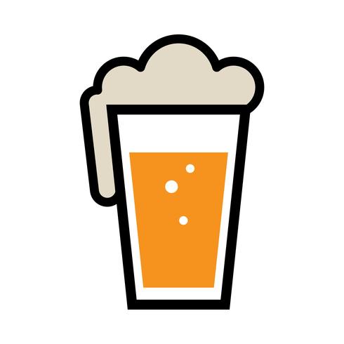 Bière Pint Glass Vector Icon