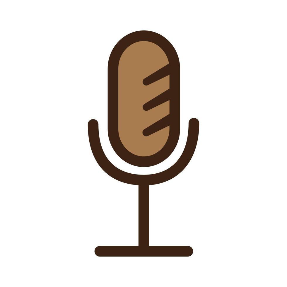 saucisse avec microphone logo vecteur symbole icône illustration de conception