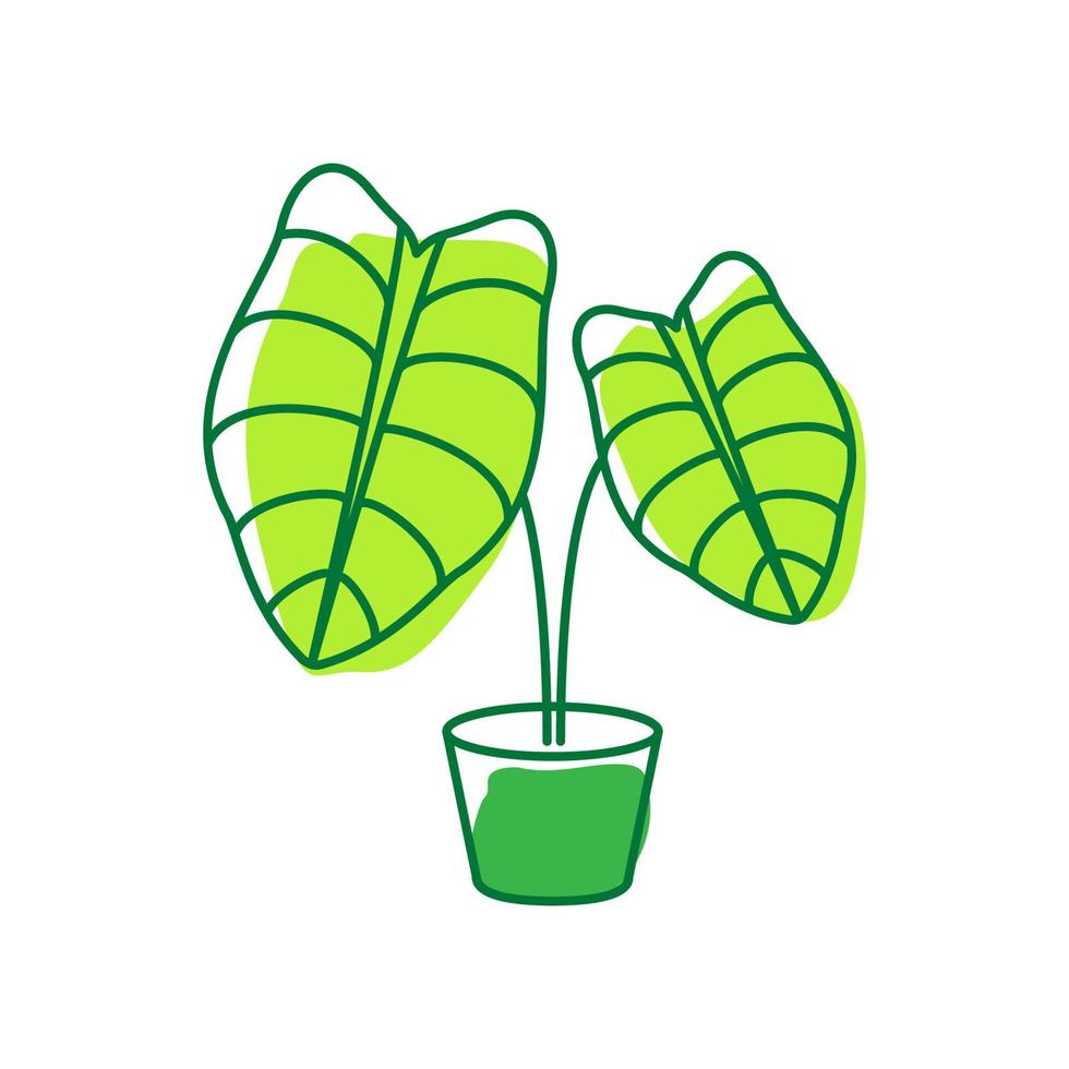 résumé, jardin, plante, caladium, logo, symbole, icône, vecteur, graphique, conception, illustration, idée, créatif vecteur