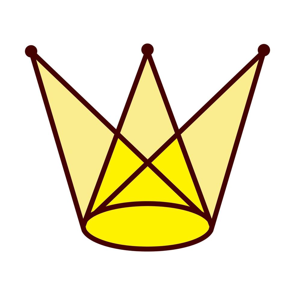 conception d'illustration d'icône vectorielle de logo de théâtre d'éclairage de couronne vecteur