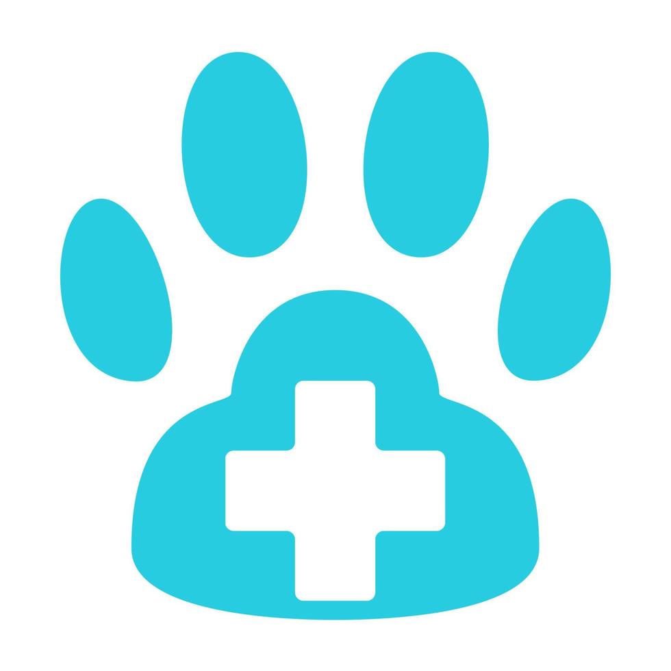 pied de chien avec logo de soins de santé symbole icône illustration de conception graphique vectorielle vecteur