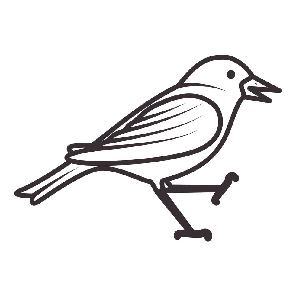 mignon oiseau lignes hipster logo symbole vecteur icône illustration graphisme