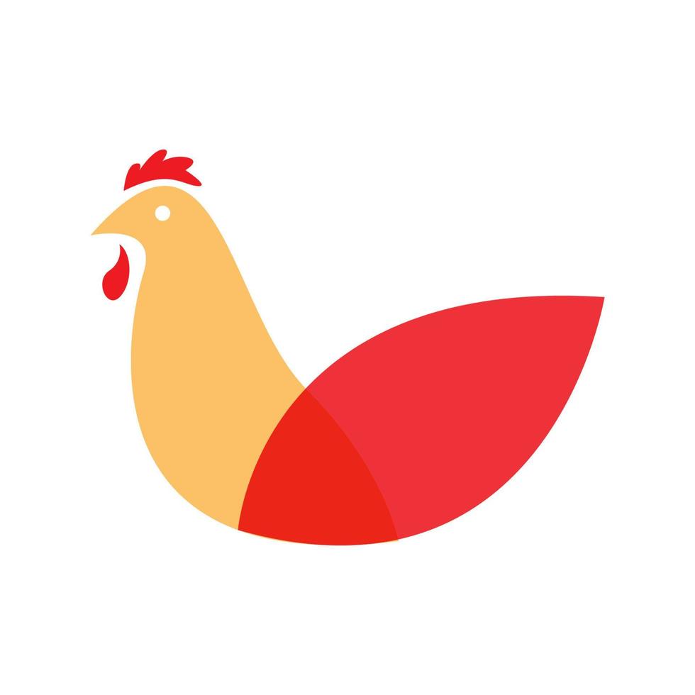 abstrait poulet coq bétail logo symbole icône vecteur graphique conception illustration idée créatif