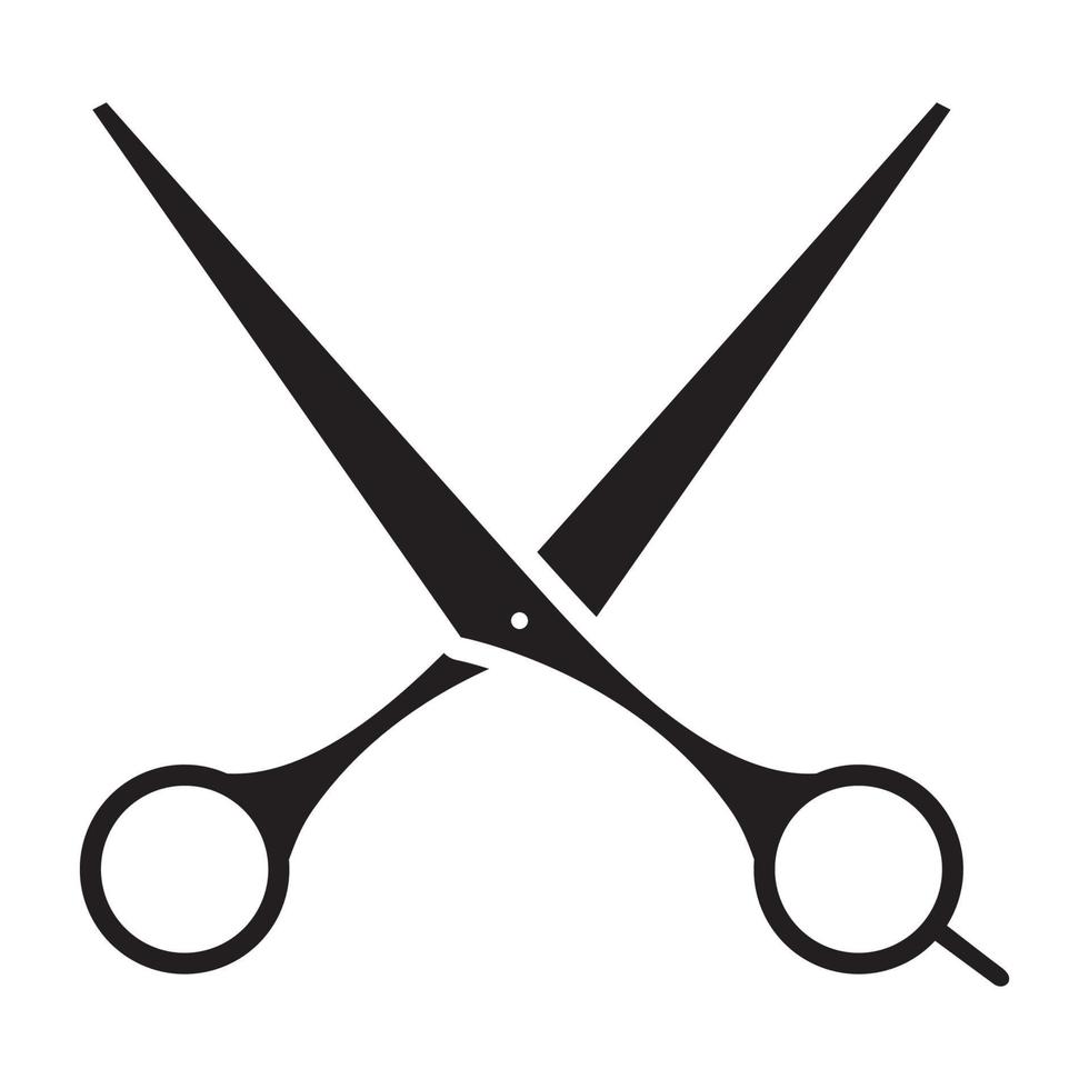 silhouette simple ciseaux logo symbole icône vecteur conception graphique illustration