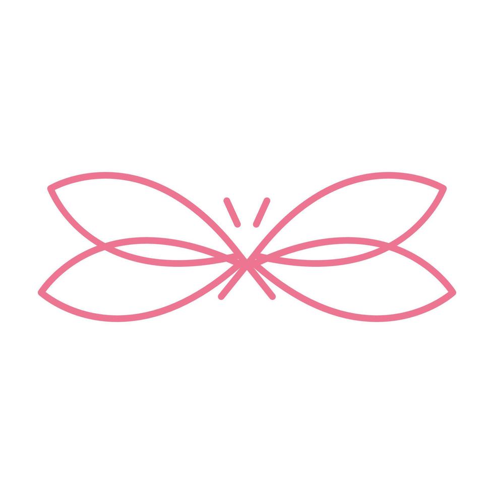 belles lignes forme papillon logo vecteur symbole icône conception graphique illustration