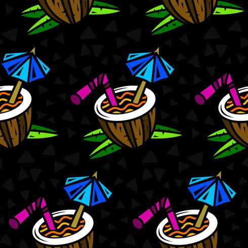 Illustration de boisson de noix de coco tropicale vecteur