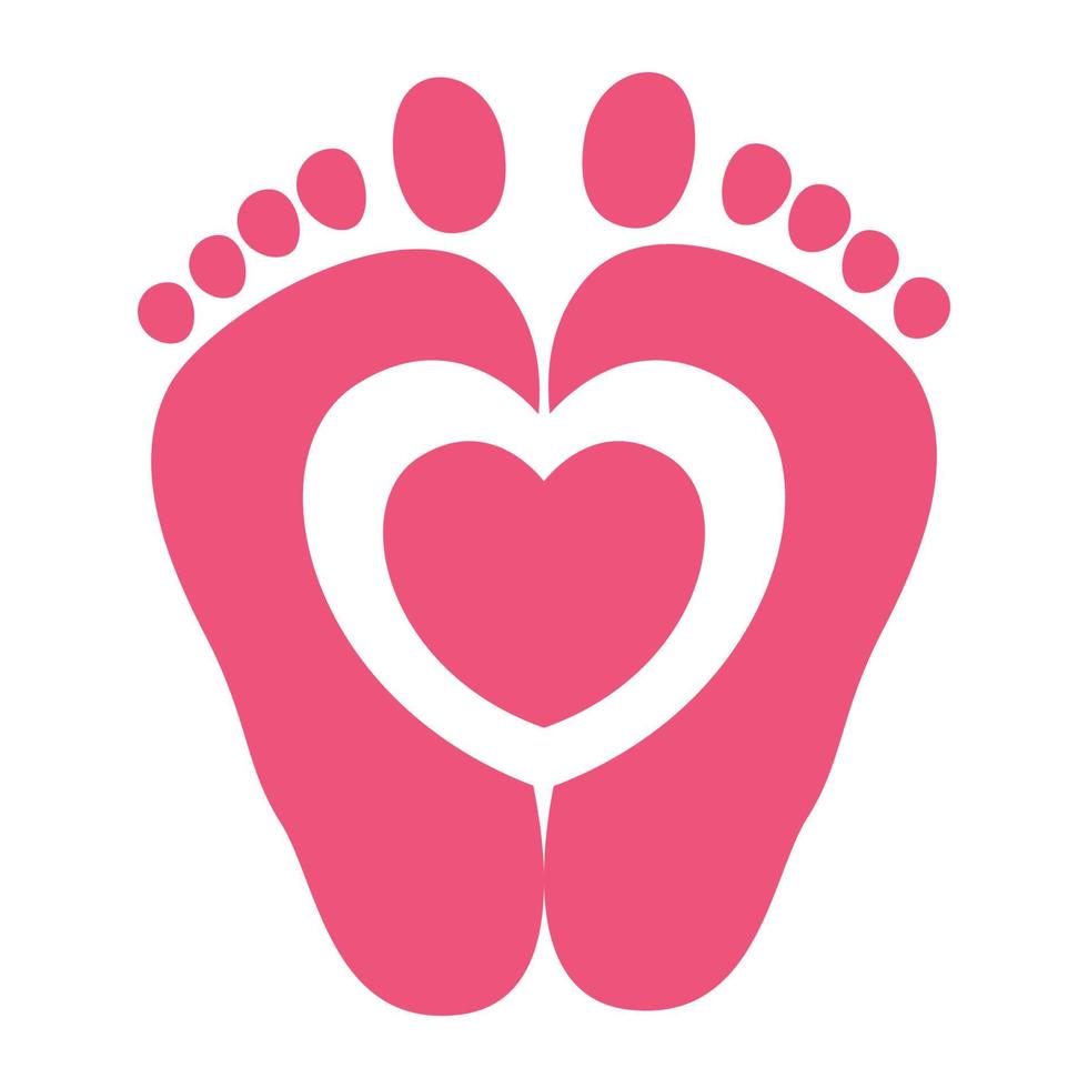 pied avec amour soins de santé logo symbole vecteur icône illustration graphisme