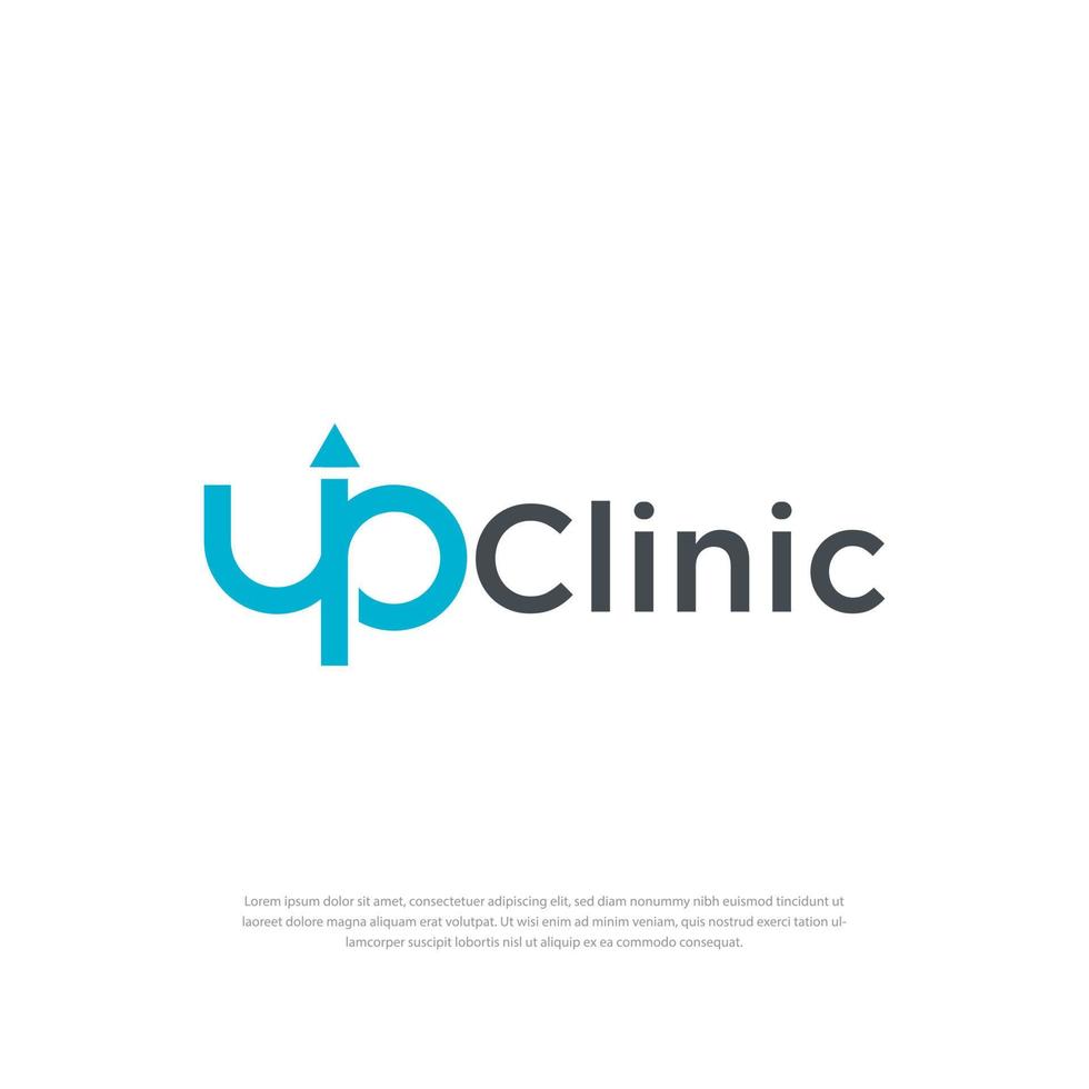 inspiration de conception de logo de typographie moderne de clinique, modèle de symbole vecteur