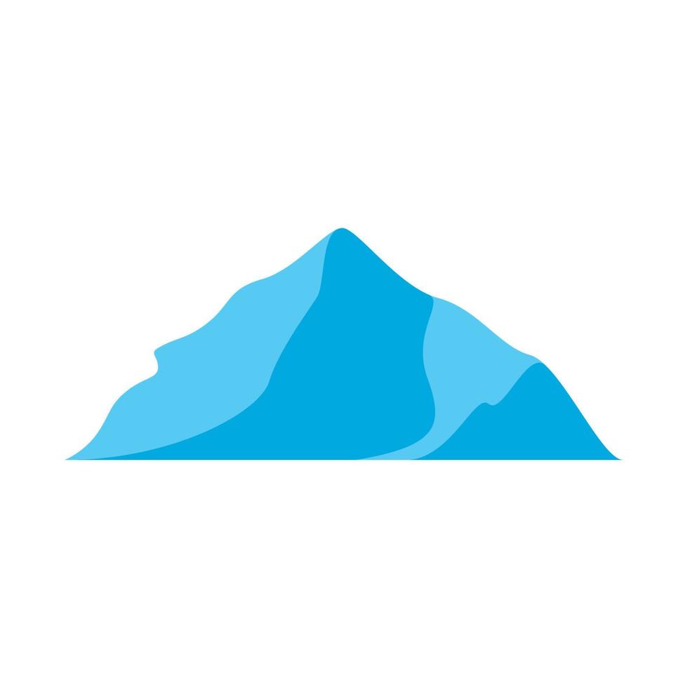 abstrait bleu iceberg logo symbole icône vecteur conception graphique illustration