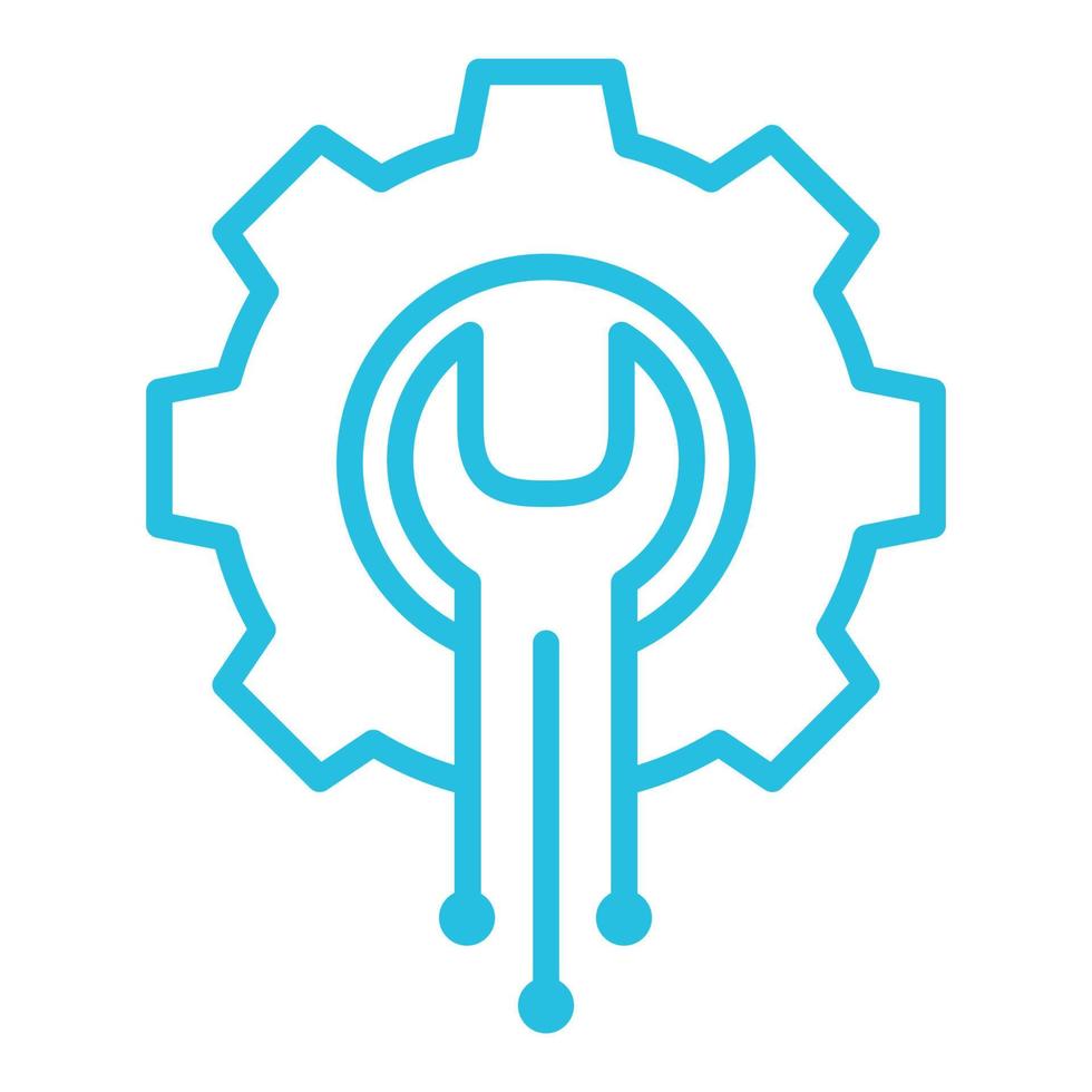 gear tech outils kit logo vecteur icône illustration design