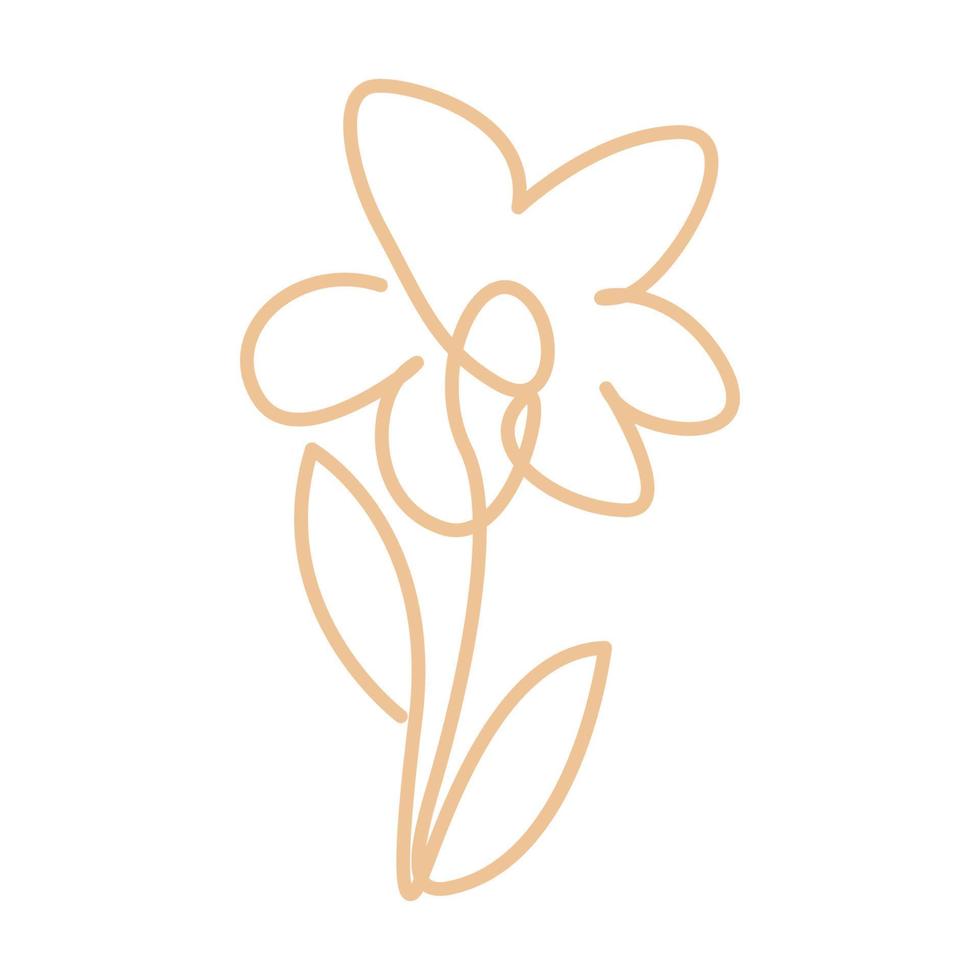 beauté fleur lignes jasmin logo symbole icône vecteur conception graphique illustration
