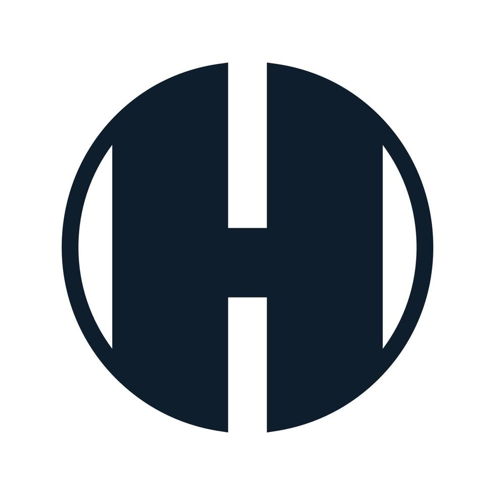 h pour la conception de l'icône vectorielle du logo de la route de la rue vecteur