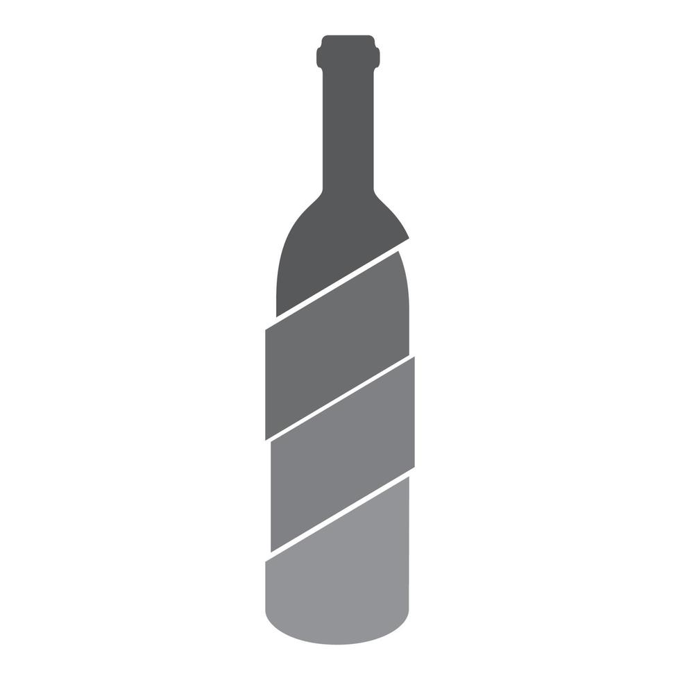 abstrait bouteille tranche logo vecteur icône illustration design