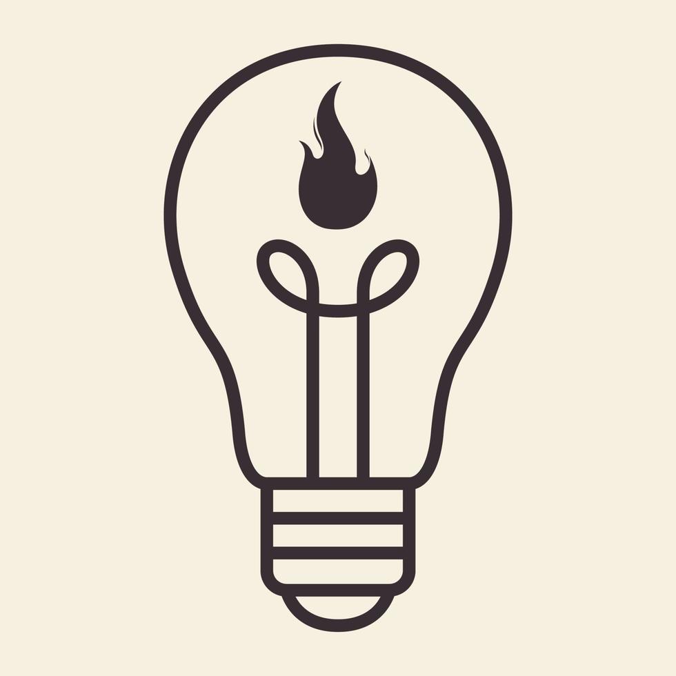lampe ampoule hipster avec plante arbre idées logo symbole icône vecteur graphisme illustration idée créative