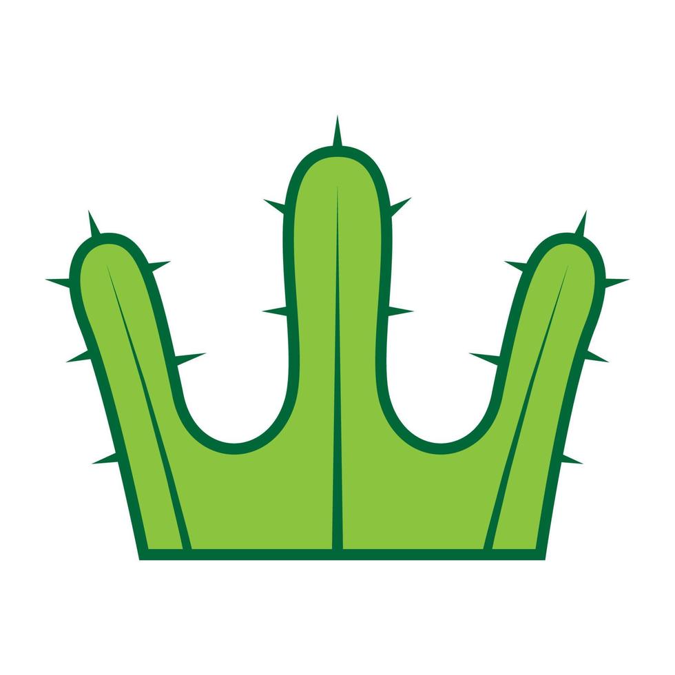 cactus couronne logo symbole vecteur icône illustration graphisme