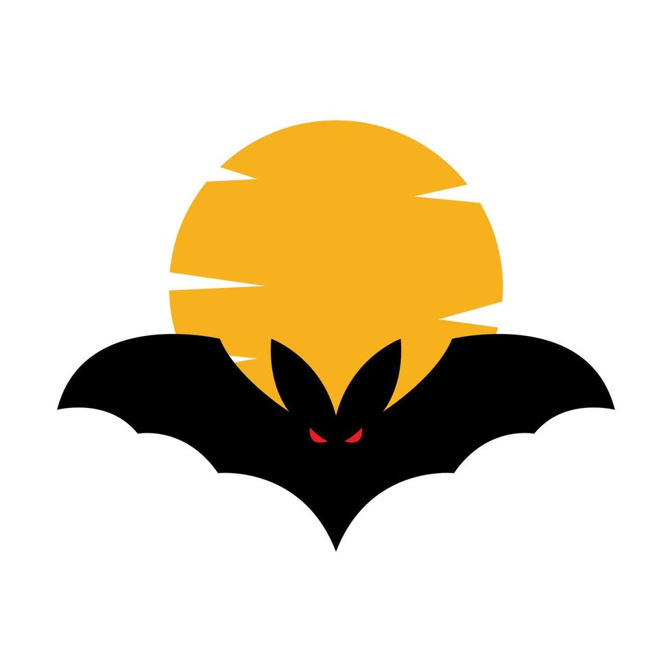 mignon, voler, chauve-souris, gosse, à, coucher soleil, logo, symbole, icône, vecteur, graphique, conception, illustration, idée, créatif vecteur