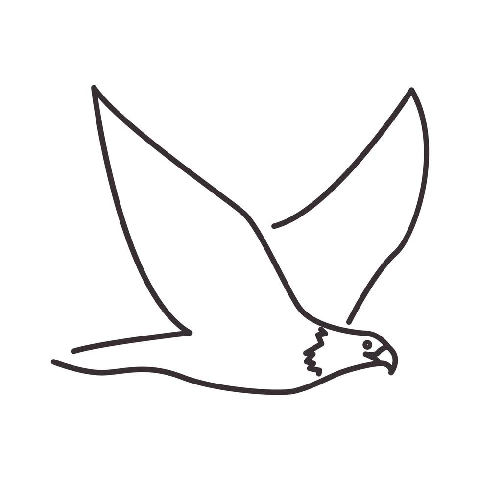 simple aigle mouche hipster lignes logo vecteur icône illustration design