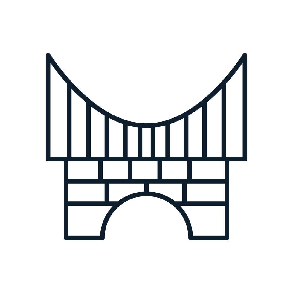 création d'icône vectorielle logo pont indonésien vecteur