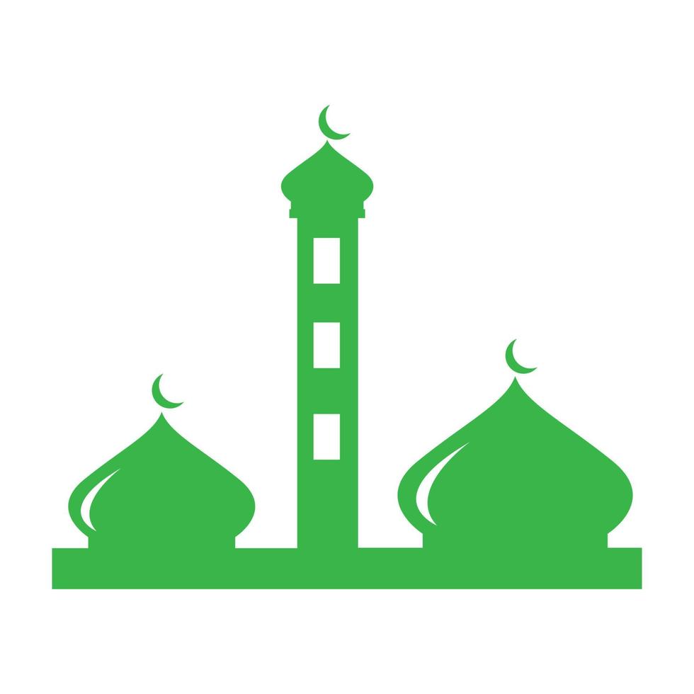 mosquée de dôme abstraite avec logo de la tour vecteur icône illustration design