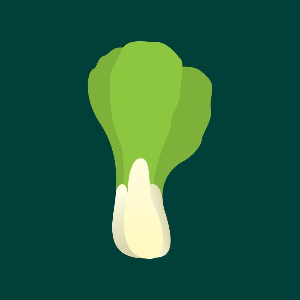 abstrait vert bok choy logo design vecteur icône symbole illustration