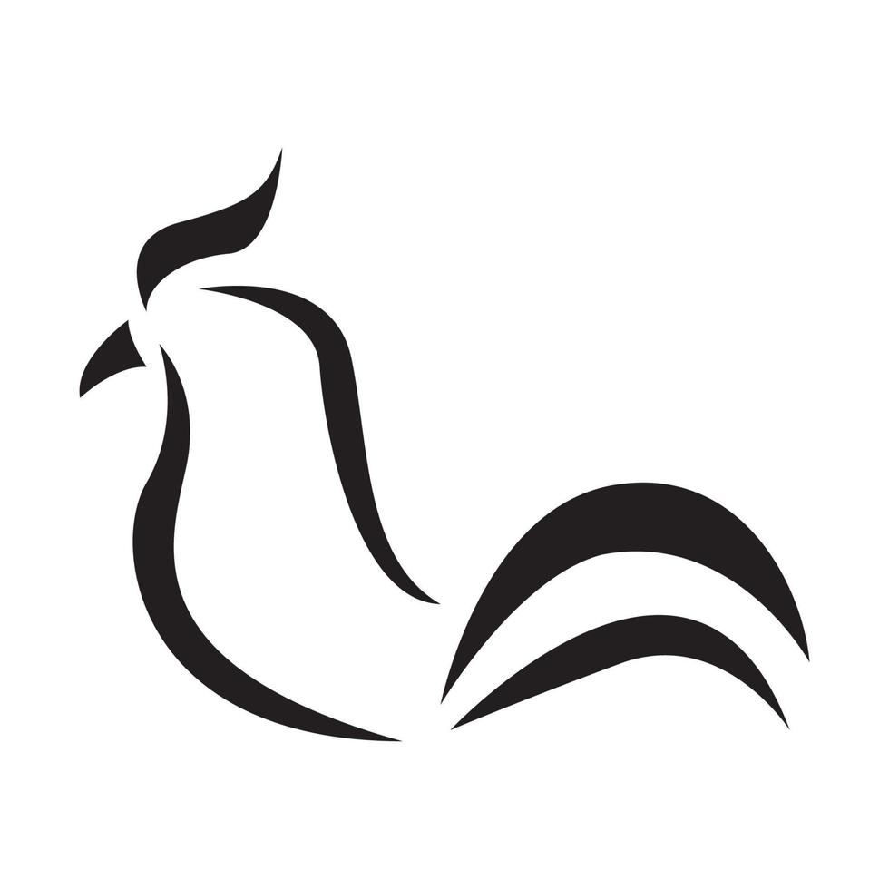 forme moderne coq logo symbole icône vecteur conception graphique illustration