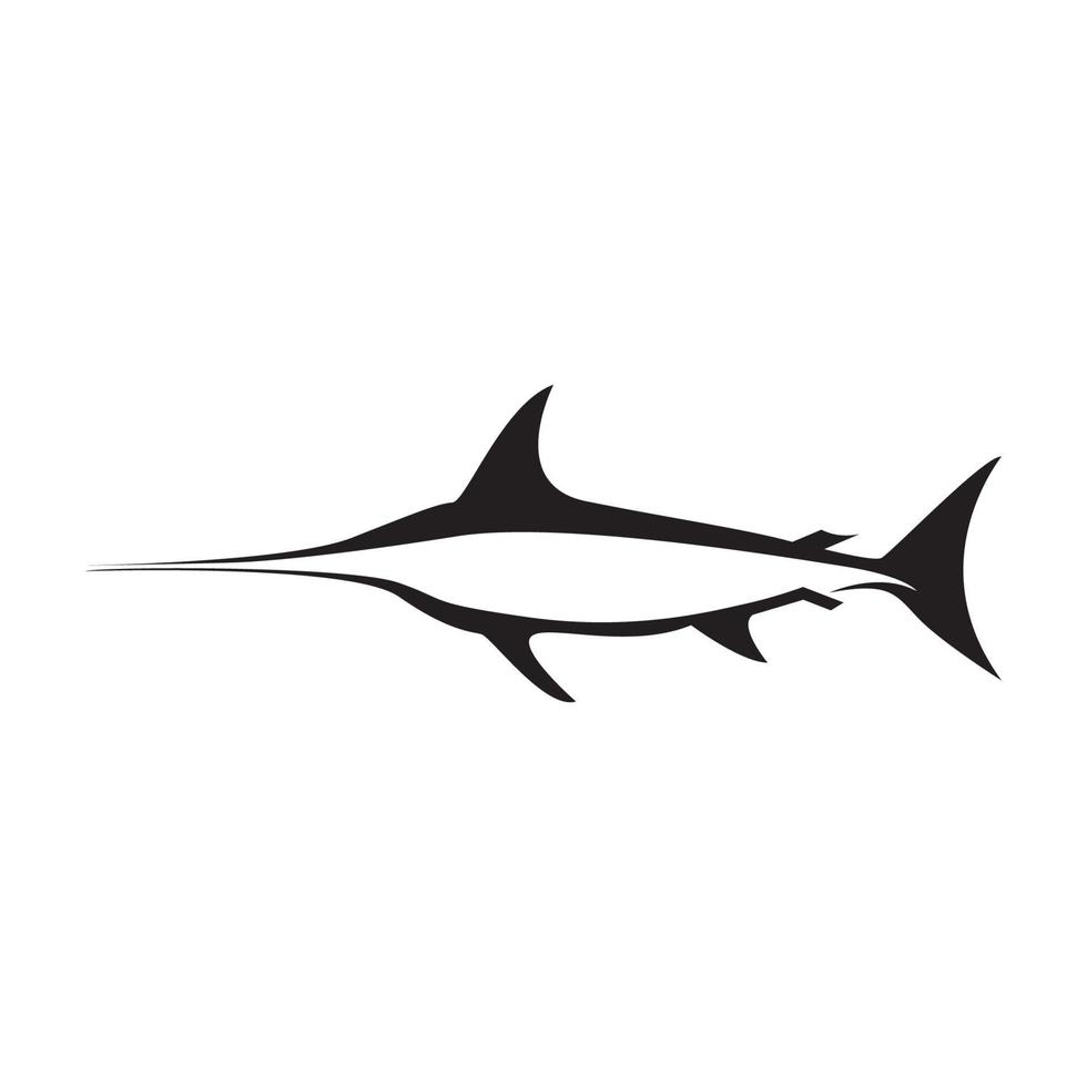 forme moderne épée poisson logo symbole icône vecteur conception graphique illustration