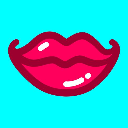 Icône de vecteur de lèvres sexy