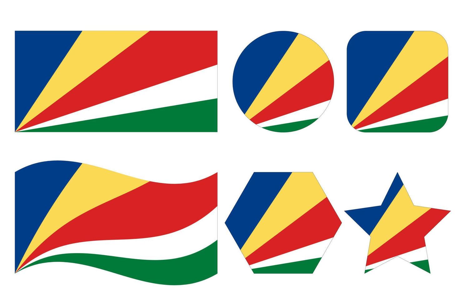 illustration simple du drapeau des seychelles pour le jour de l'indépendance ou les élections vecteur