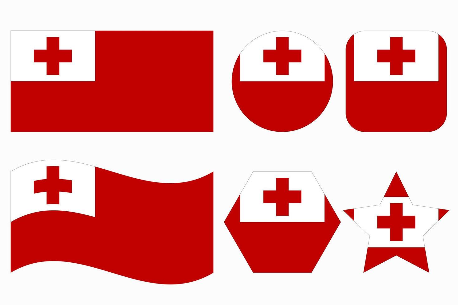 illustration simple du drapeau des tonga pour le jour de lindépendance ou les élections vecteur