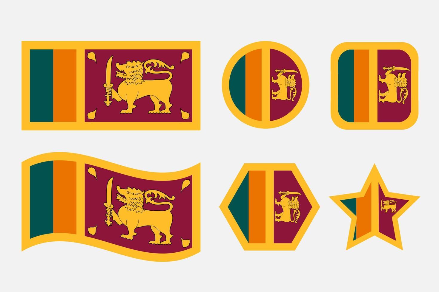 illustration simple du drapeau du sri lanka pour le jour de lindépendance ou les élections vecteur