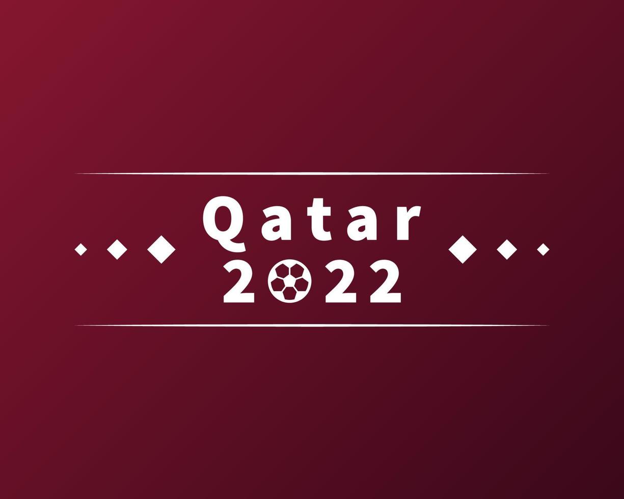 fond de tournoi de football qatar 2022. modèle de football d'illustration vectorielle pour bannière, carte, site Web. couleur bordeaux drapeau national qatar coupe du monde 2022 vecteur