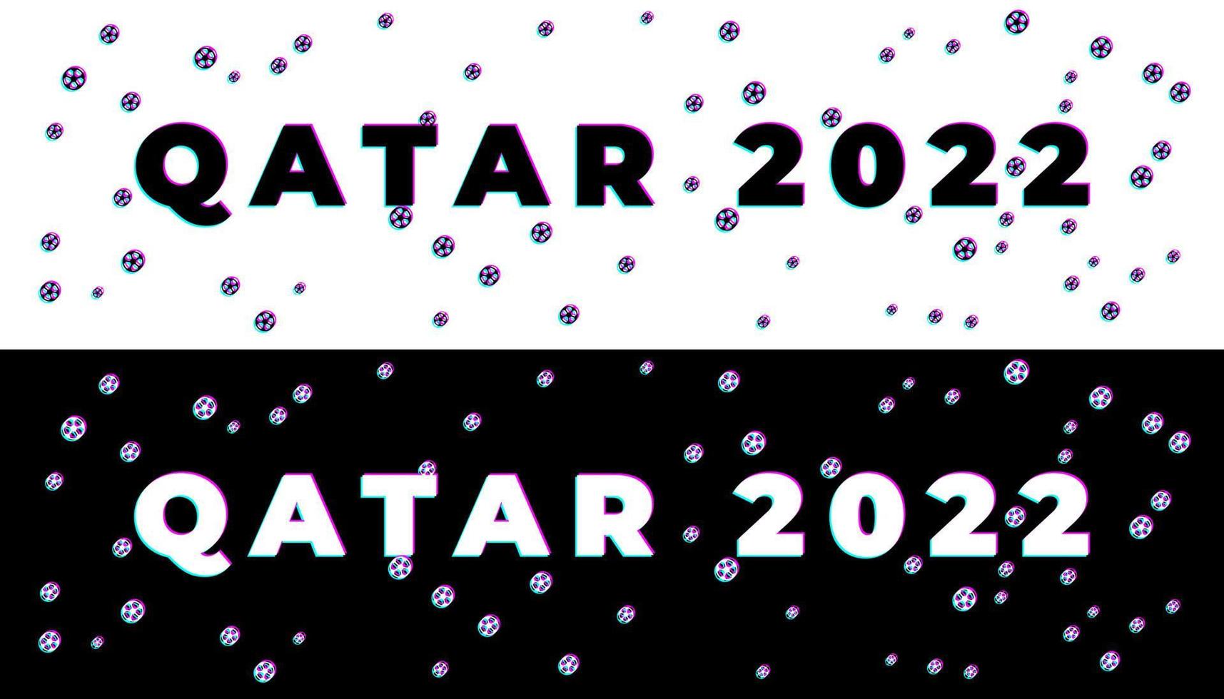 fond de pépin de tournoi de football qatar 2022. modèle de football d'illustration vectorielle pour bannière, carte, site Web. couleur bordeaux drapeau national qatar coupe du monde 2022 vecteur