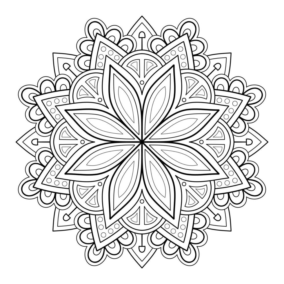 mandala patron livre de coloriage art fond d'écran vecteur