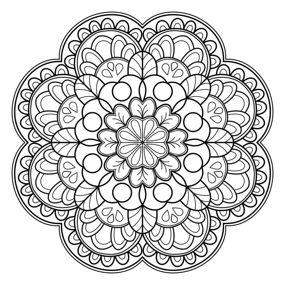 motif de mandala abstrait de vecteur. l'art sur le mur. livre de coloriage vecteur