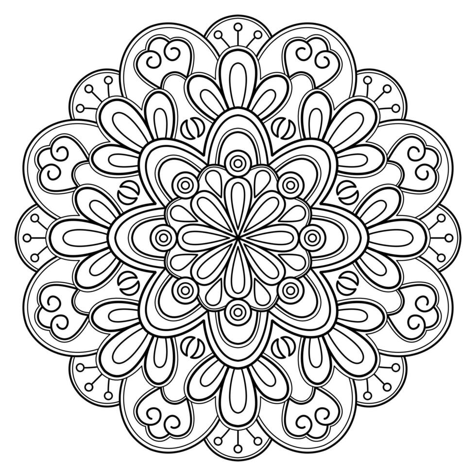 motif de mandala abstrait de vecteur. l'art sur le mur. livre de coloriage vecteur