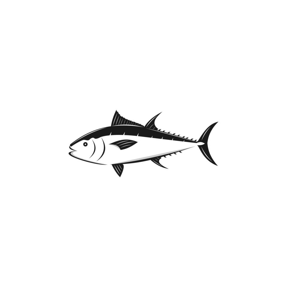 vecteur de modèle de logo de thon. poisson comme aliment pour le modèle de logo