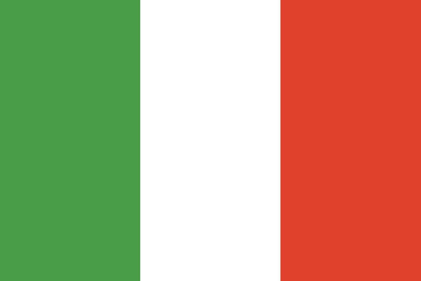 drapeau italien. couleurs et proportions officielles. drapeau national italien. vecteur