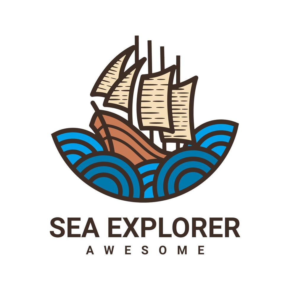 illustration graphique vectoriel de l'explorateur de la mer, bon pour la conception de logo
