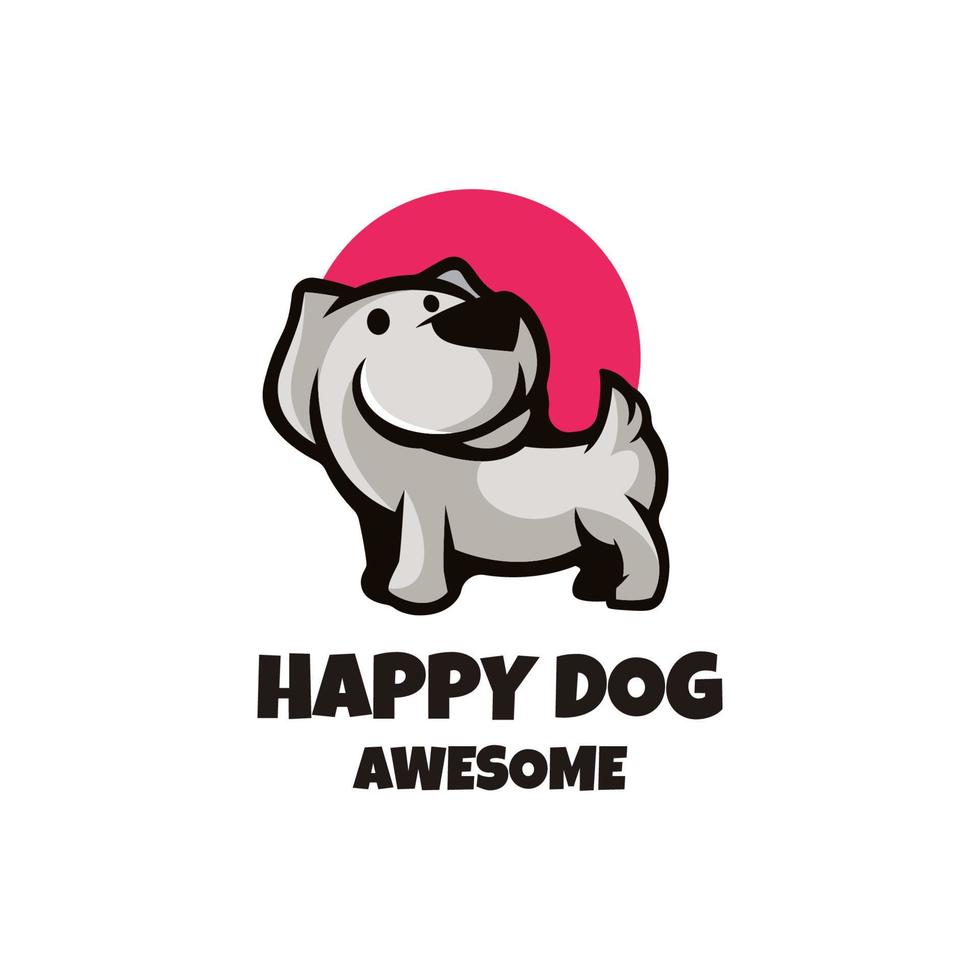 illustration graphique vectoriel de chien heureux, bon pour la conception de logo