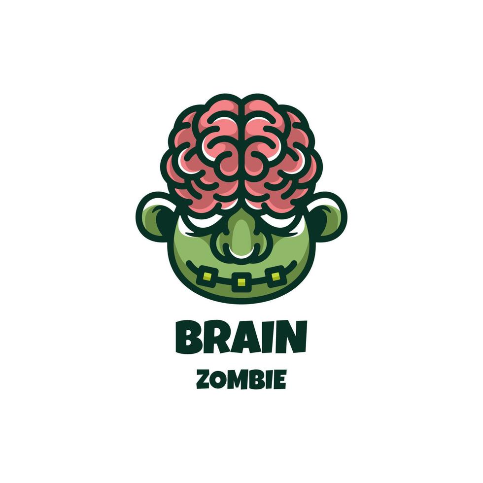 illustration graphique vectoriel du cerveau zombie, bon pour la conception de logo