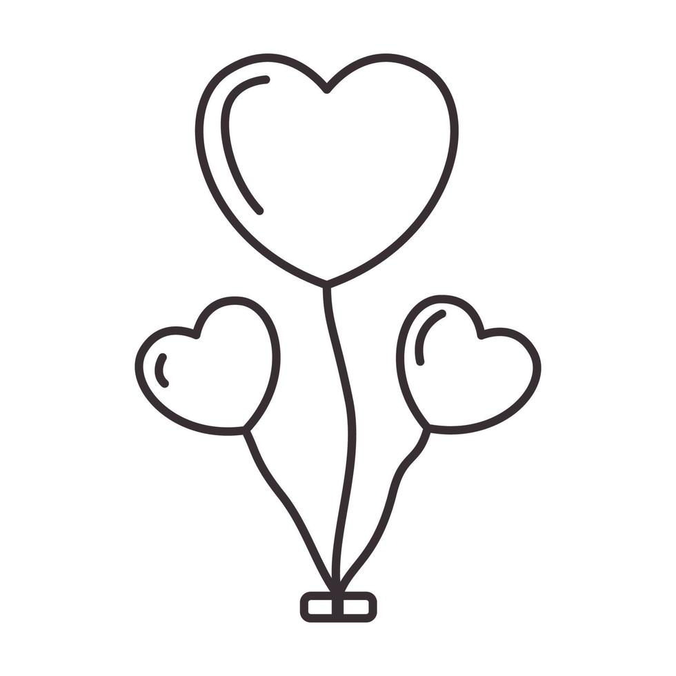 amour ballon message lignes logo symbole vecteur icône illustration graphisme