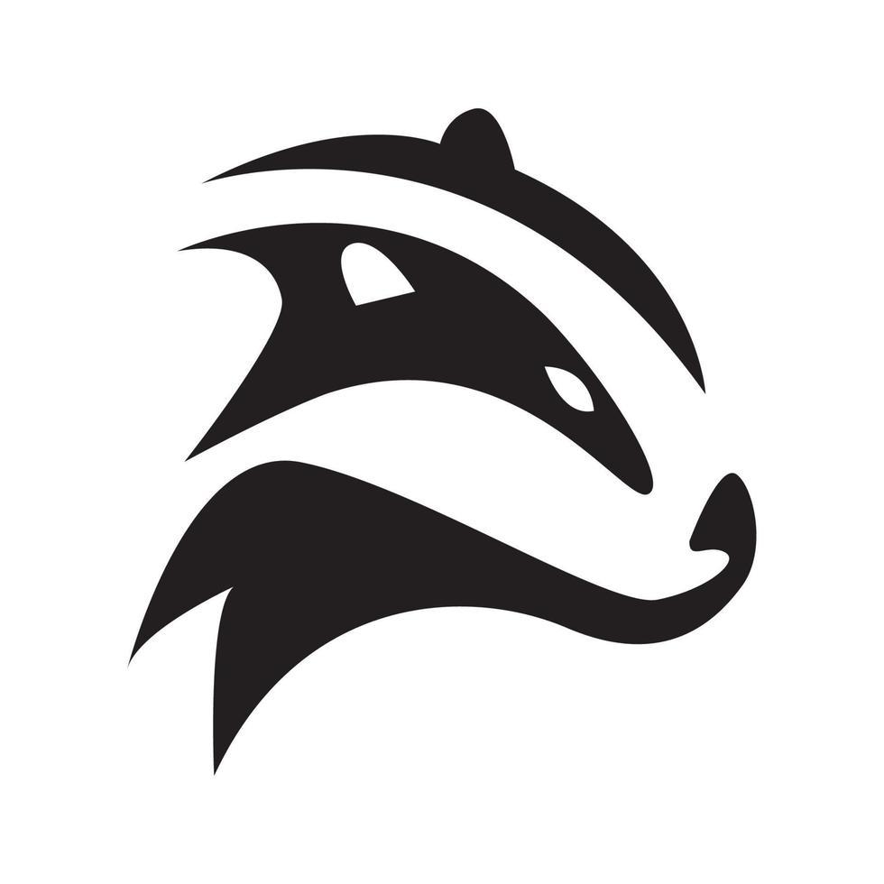 forme moderne tête sauvage civette logo vecteur symbole icône conception graphique illustration