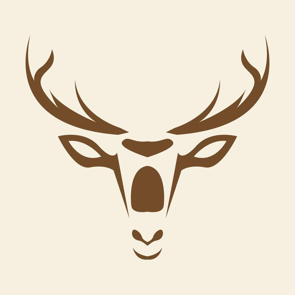 tête vintage cerf chital logo symbole icône vecteur conception graphique illustration idée créative