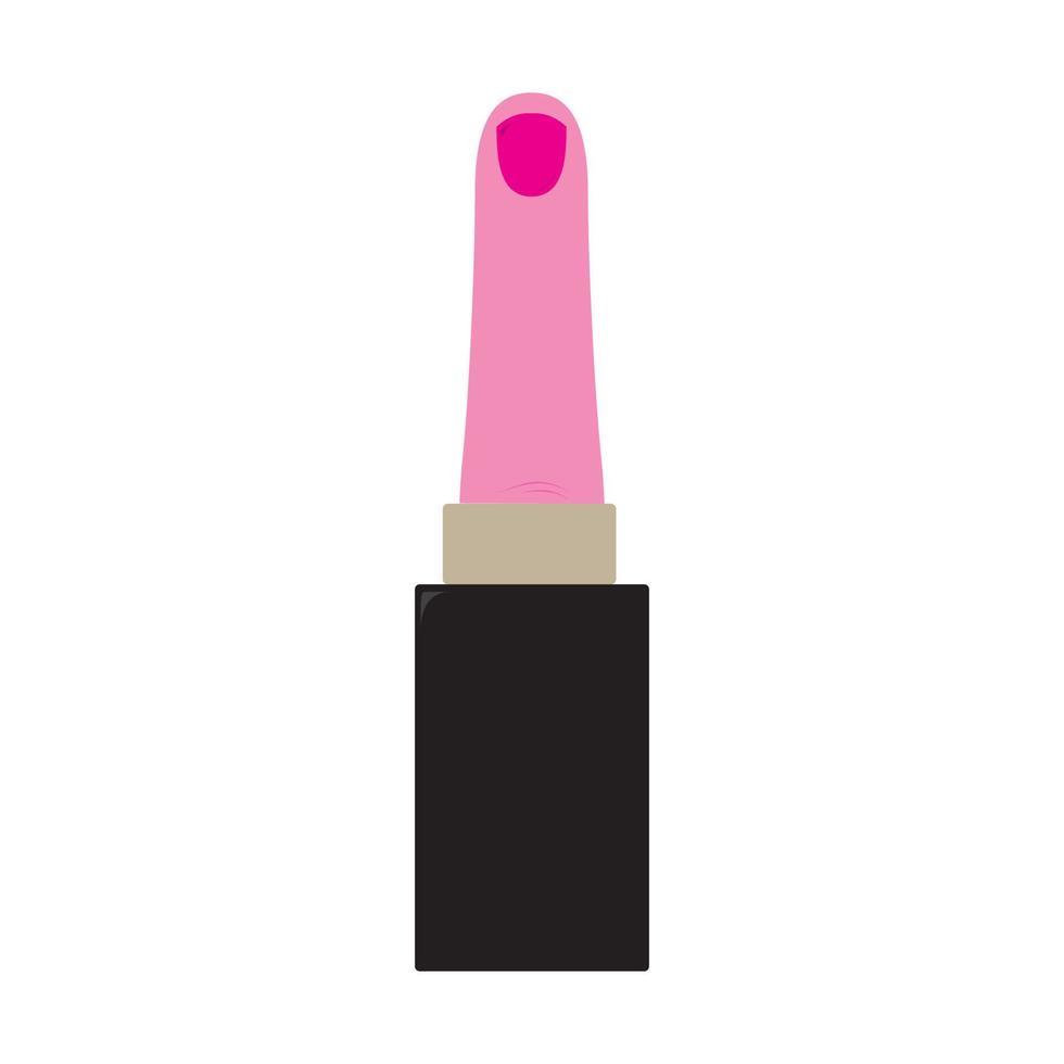 rouge à lèvres rose avec doigt logo symbole icône vecteur conception graphique illustration idée créative
