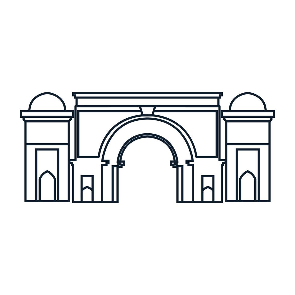 porte moderne ligne contour logo vecteur icône illustration