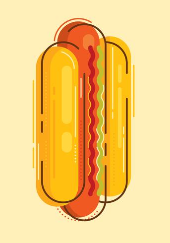 Illustration de hot-dog. vecteur