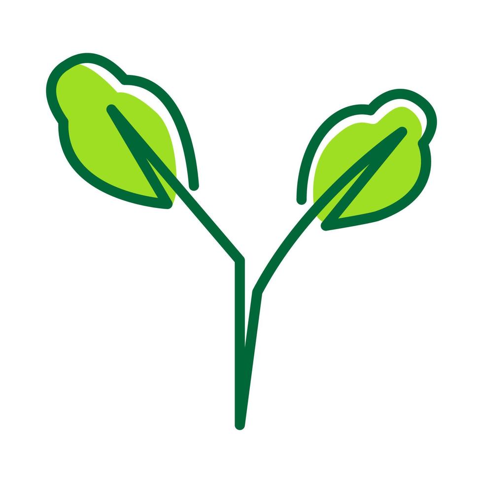 légume feuille verte fraîche logo féminin vecteur symbole icône illustration de conception
