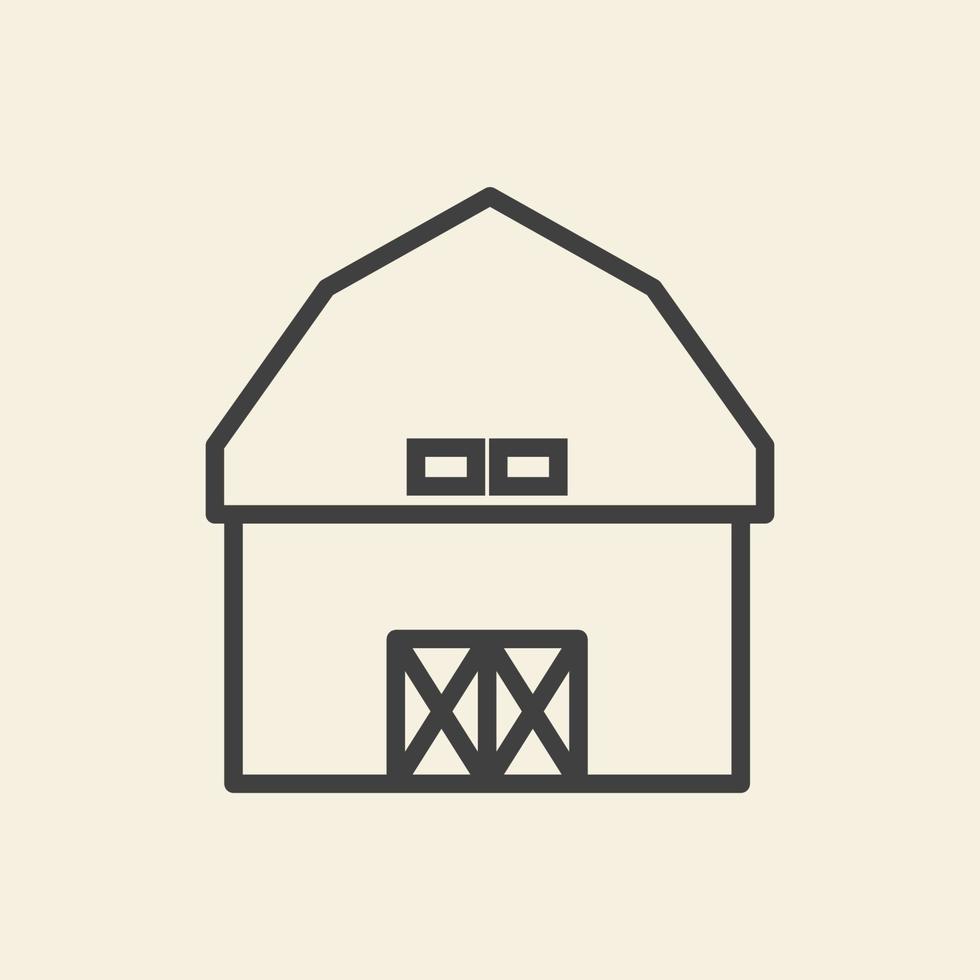 culture entrepôt ligne logo symbole icône vecteur conception graphique illustration