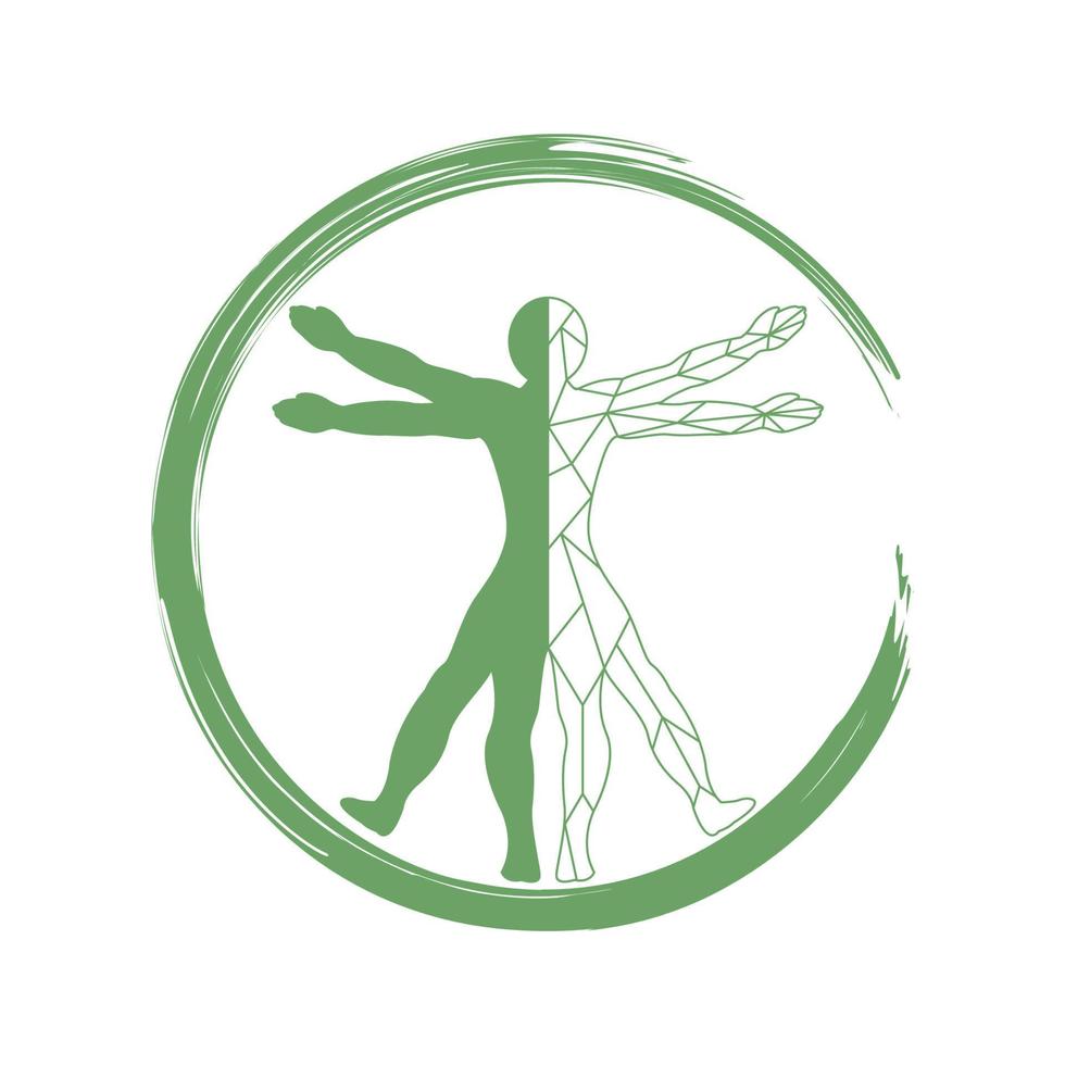 corps humain ratio logo symbole icône vecteur conception graphique